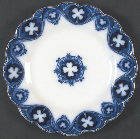 Savoy (Flow Blue, Gold Accent) Salad Plate