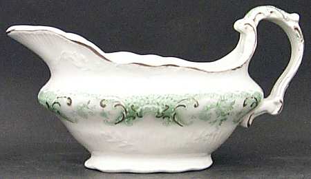 Savannah Green (Gold Trim) Gravy Boat