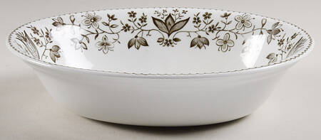 Sheldon Charcoal 9" Oval Vegetable Bowl