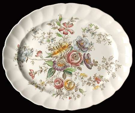 Sheraton (Floral Center) 11" Oval Serving Platter
