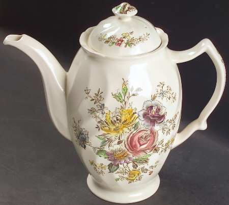 Sheraton (Floral Center) Coffee Pot & Lid