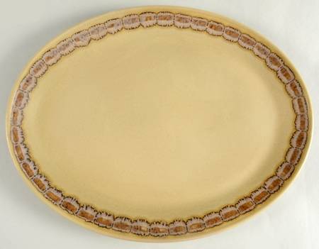 Sierra (Beige, Earthenware) 14" Oval Serving Platter