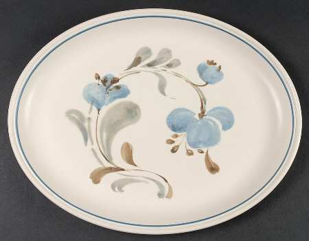 Sirocco Blue 14" Oval Serving Platter