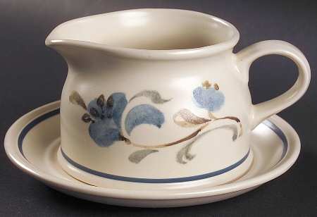 Sirocco Blue Round Gravy Boat & Underplate