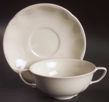 Sovereign Flat Cream Soup Bowl & Saucer Set