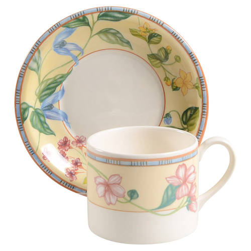 Spring Medley Flat Cup & Saucer Set