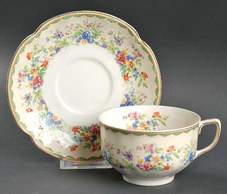 Springtime Flat Cup & Saucer Set