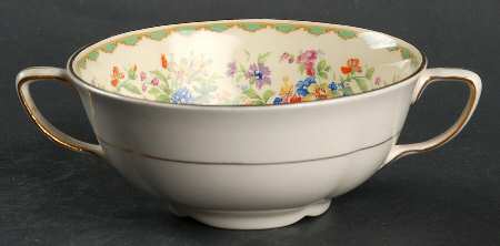 Springtime Flat Cream Soup Bowl