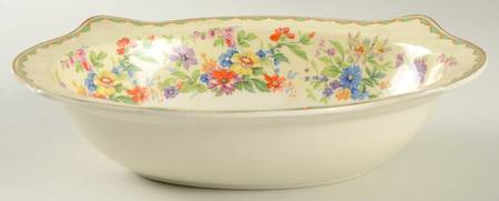Springtime 9" Oval Vegetable Bowl