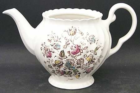 Staffordshire Bouquet Brown Multicolor Teapot No Lid
