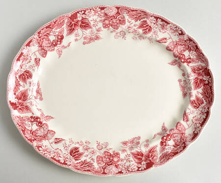 Strawberry Fair Pink 12" Oval Serving Platter