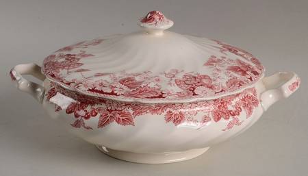 Strawberry Fair Pink Round Covered Vegetable