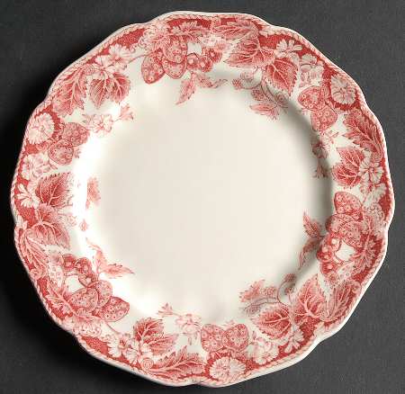 Strawberry Fair Pink Bread & Butter Plate