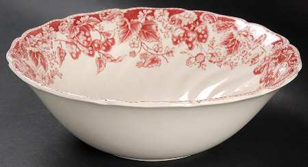 Strawberry Fair Pink 8" Round Vegetable Bowl