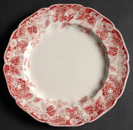 Strawberry Fair Pink Salad Plate