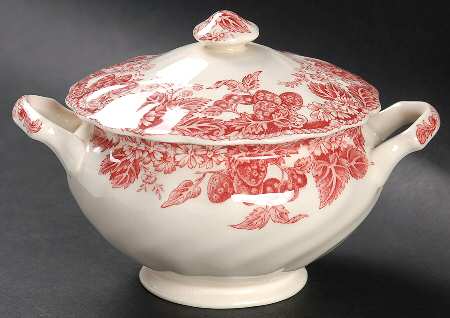 Strawberry Fair Pink Sugar Bowl & Lid