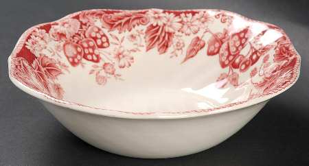 Strawberry Fair Pink Square Cereal Bowl