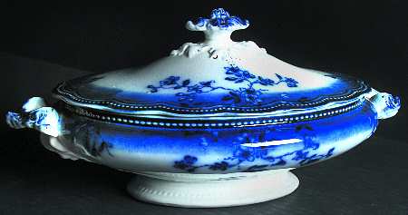 St Louis (Flow Blue) Oval Covered Vegetable