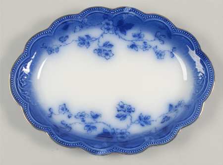 St Louis (Flow Blue) 12" Oval Serving Platter