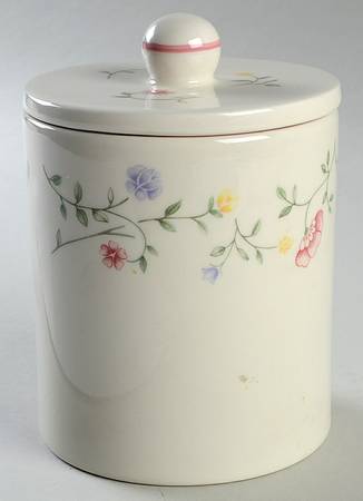Summer Chintz (Made in England, Earthenware) Medium Canister & Lid