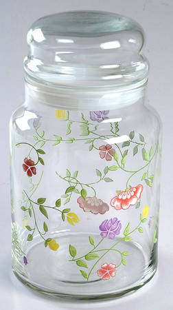 Summer Chintz (Made in England, Earthenware) 7" Glassware Storage Jar & Lid