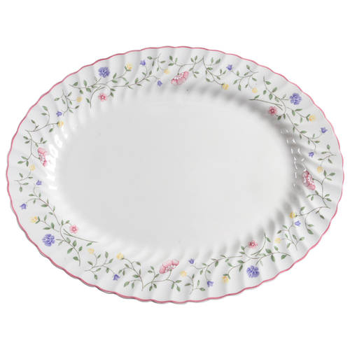 Summer Chintz (Made in England, Earthenware) 15" Oval Serving Platter