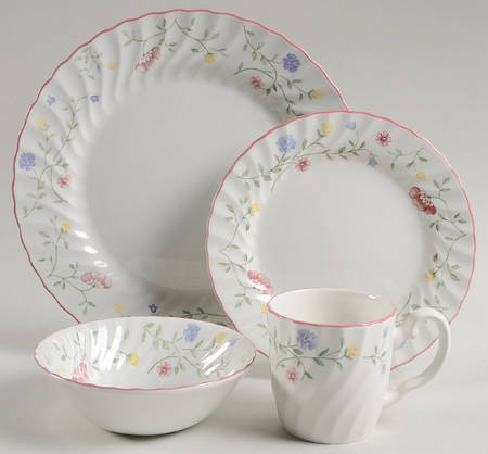 Summer Chintz (Made in England, Earthenware) 4 Piece Place Setting