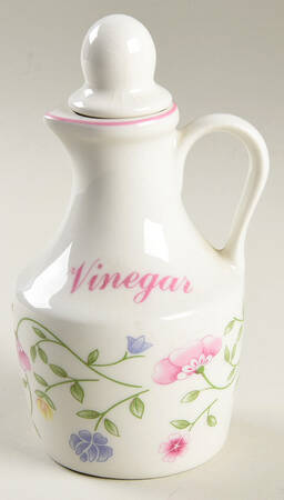 Summer Chintz (Made in England, Earthenware) Vinegar Cruet and Stopper