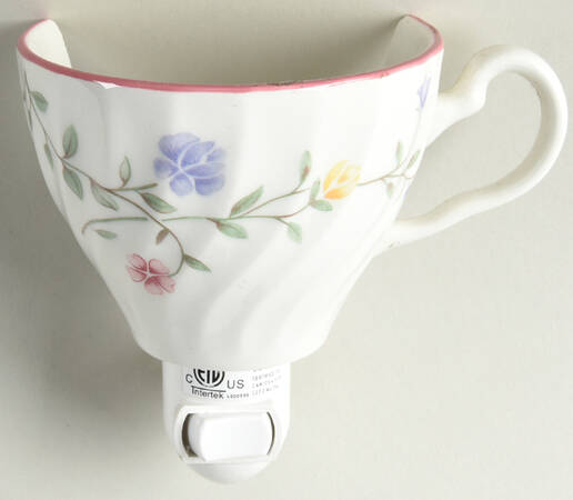 Summer Chintz (Made in England, Earthenware) 1 5/8" + cup (H) Night Light/Cup HC