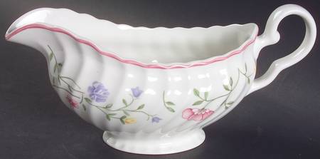 Summer Chintz (Made in England, Earthenware) Gravy Boat