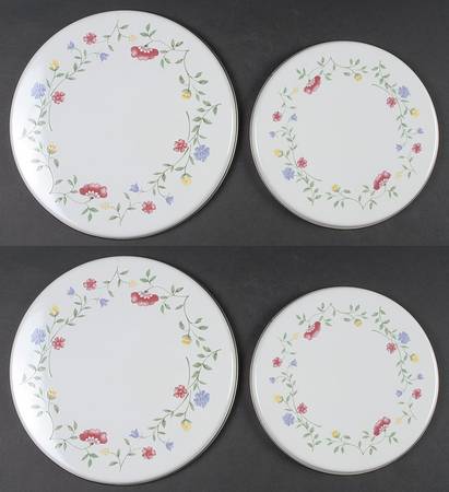 Summer Chintz (Made in England, Earthenware) Stove Cover Set-Steel 2 8" & 2 10" Round Covers