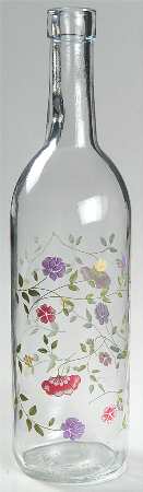Summer Chintz (Made in England, Earthenware) Glassware Bottle No Stopper