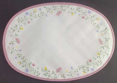 Summer Chintz (Made in England, Earthenware) Oval Cloth Placemat