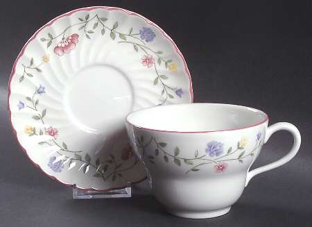 Summer Chintz (Made in England, Earthenware) Jumbo Cup & Saucer Set