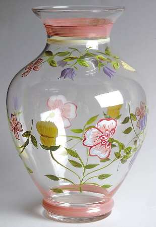 Summer Chintz (Made in England, Earthenware) 8" Glassware Vase