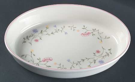 Summer Chintz (Made in England, Earthenware) 12'' Oval Baker