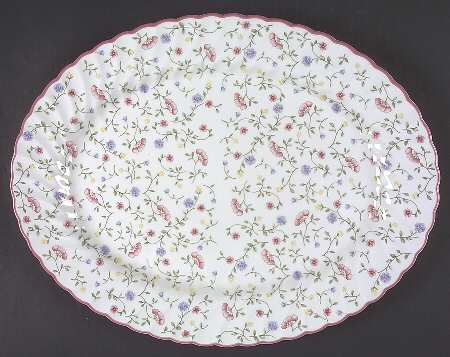 Summer Chintz (Made in England, Earthenware) 15" Oval Serving Platter