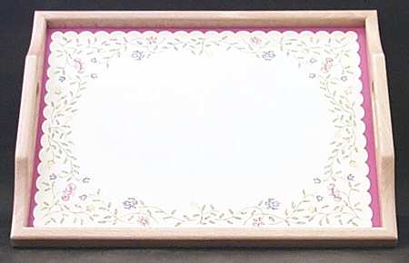 Summer Chintz (Made in England, Earthenware) Rectangular Wood Tray