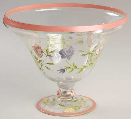 Summer Chintz (Made in England, Earthenware) Glassware Centerpiece