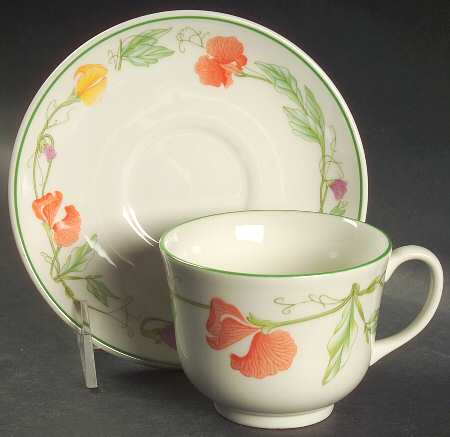 Summer Delight Flat Cup & Saucer Set