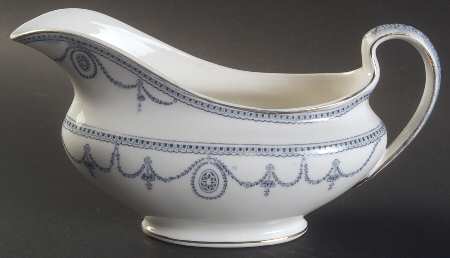 Sultana Blue Green Gravy Boat