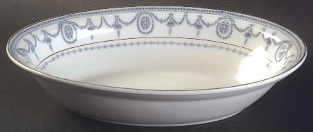Sultana Blue Green 9" Oval Vegetable Bowl
