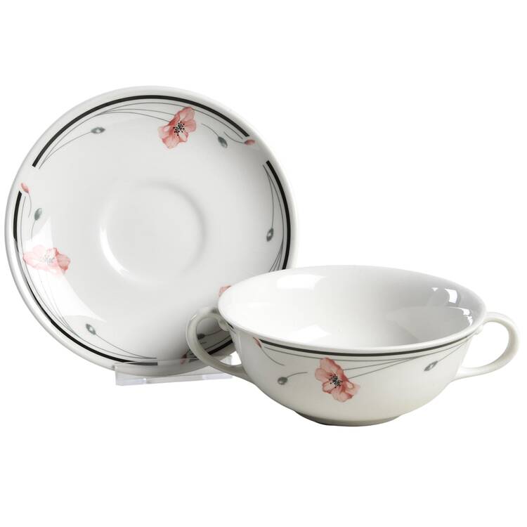 Summerfields Flat Cream Soup Bowl & Saucer Set