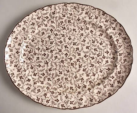 Susanna Brown 15" Oval Serving Platter