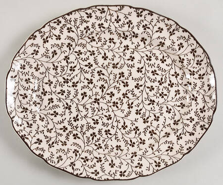 Susanna Brown 13" Oval Serving Platter