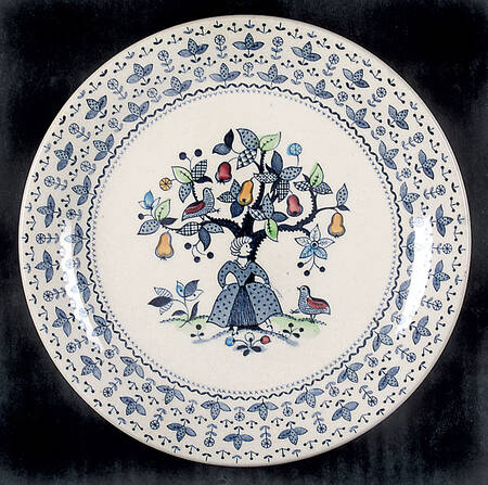 Sugar and Spice Blue Bread & Butter Plate