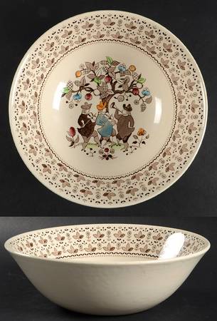 Sugar and Spice Brown 8" Round Vegetable Bowl