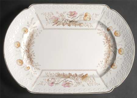 Sylvan Brown Multicolor 16" Oval Serving Platter