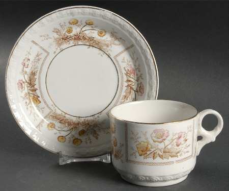 Sylvan Brown Multicolor Flat Cup & Saucer Set