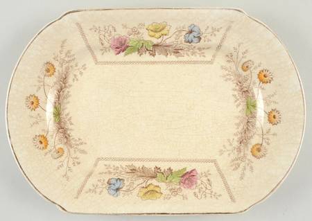 Sylvan Brown Multicolor 12" Oval Serving Platter